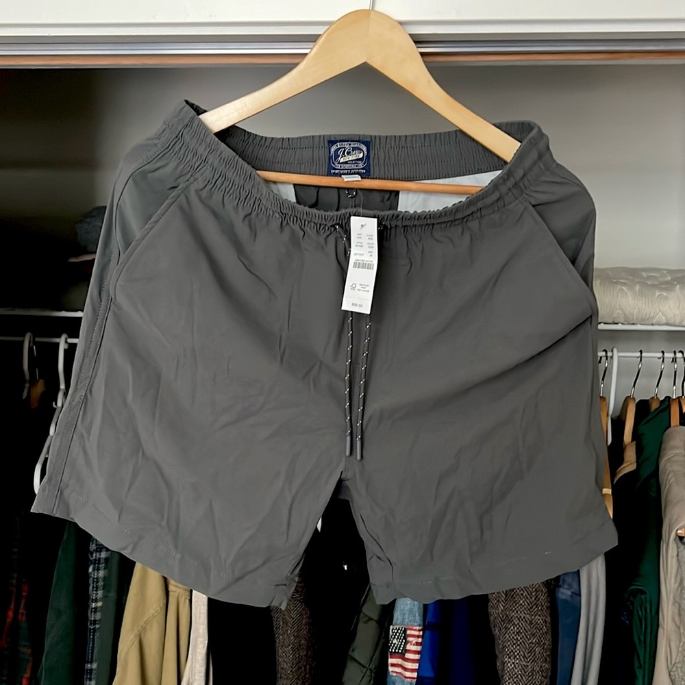 J Crew Tech Athletic Shorts Size Medium Gray